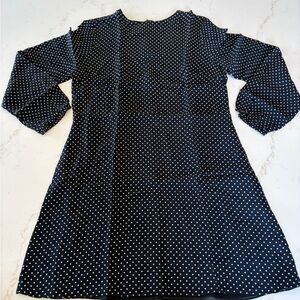 Theory Black and White Polka Dot Mini Dress